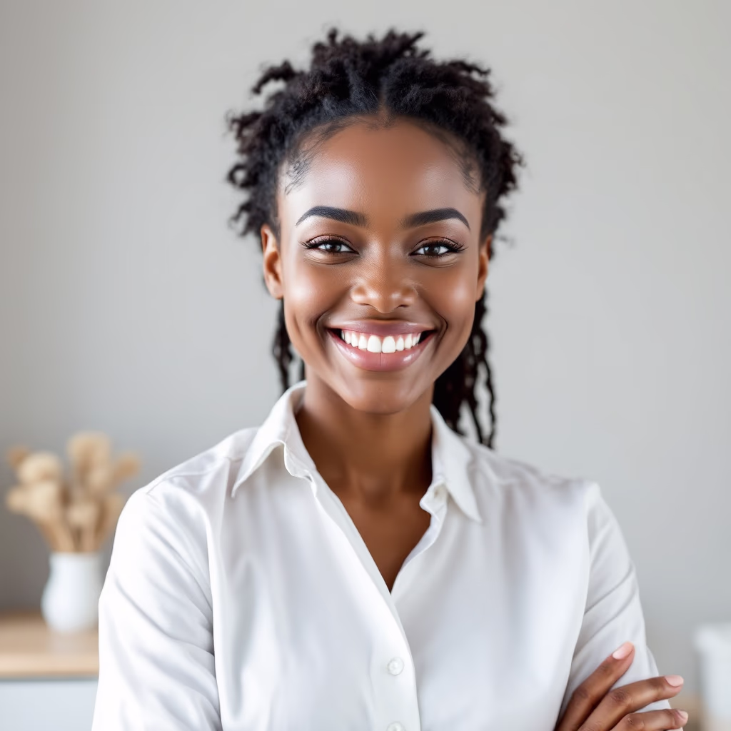 [headshot] image of customer (for a dental office)